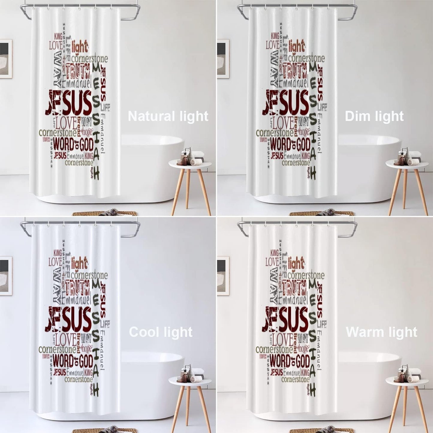 Jesus Christian Shower Curtain claimedbygoddesigns