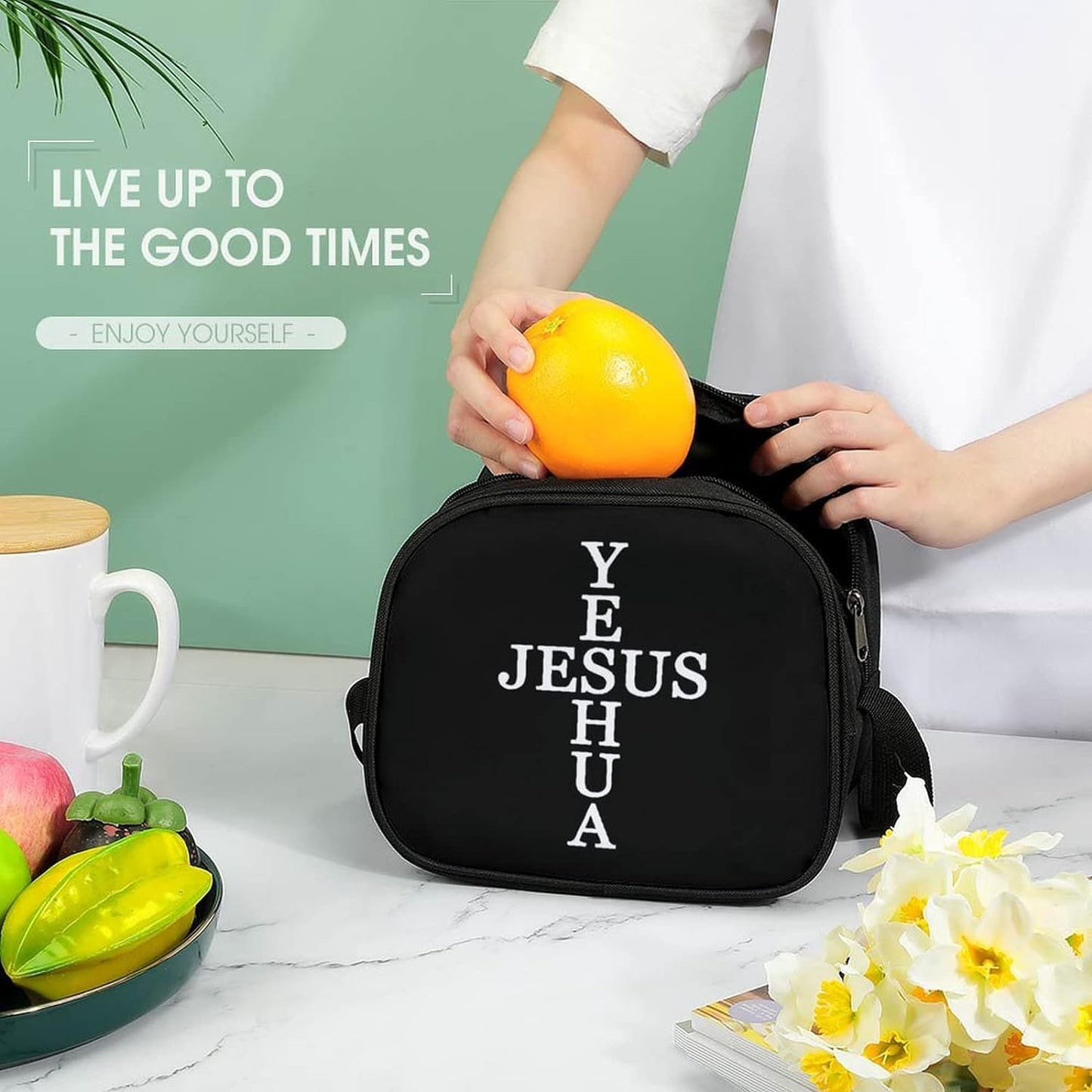 Yeshua Jesus Christian Lunch Bag claimedbygoddesigns