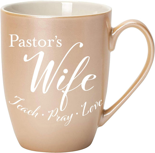 Pastor's Wife Teach Pray Love Christian Ceramic Mug 10oz claimedbygoddesigns