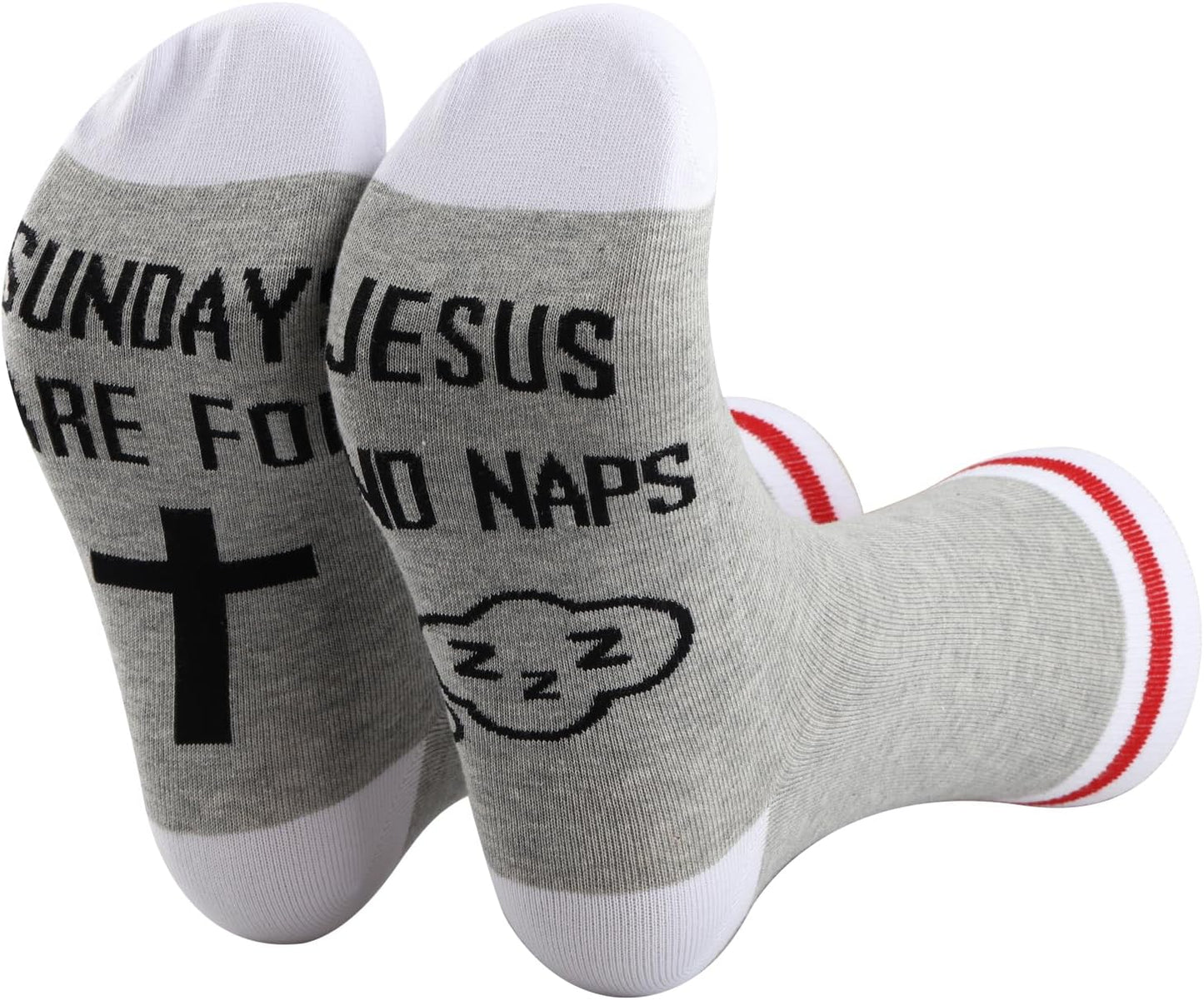 Sundays Are For Jesus And Naps Funny Christian Socks Christian Gift Idea claimedbygoddesigns