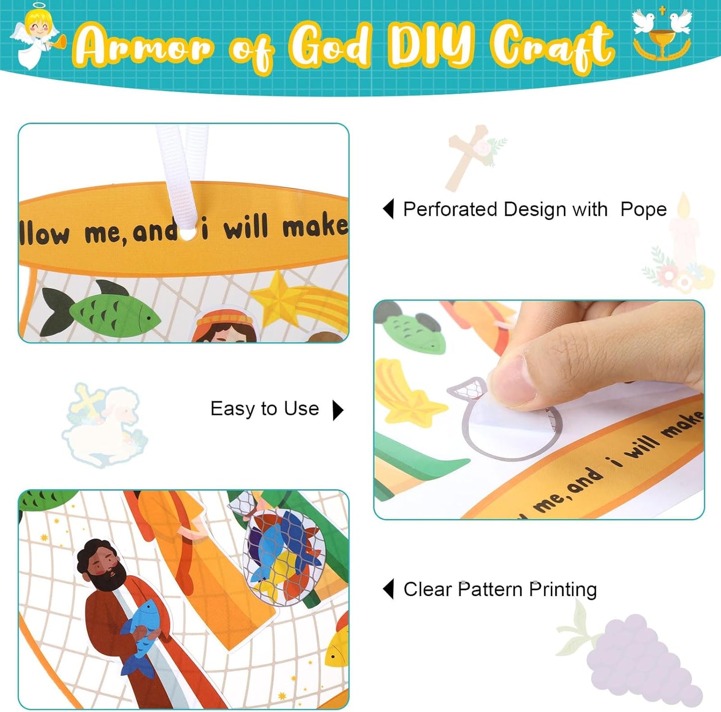 36/72 Set Religious Sunday School Crafts Armor of God DIY Christian Activity Craft Kit claimedbygoddesigns