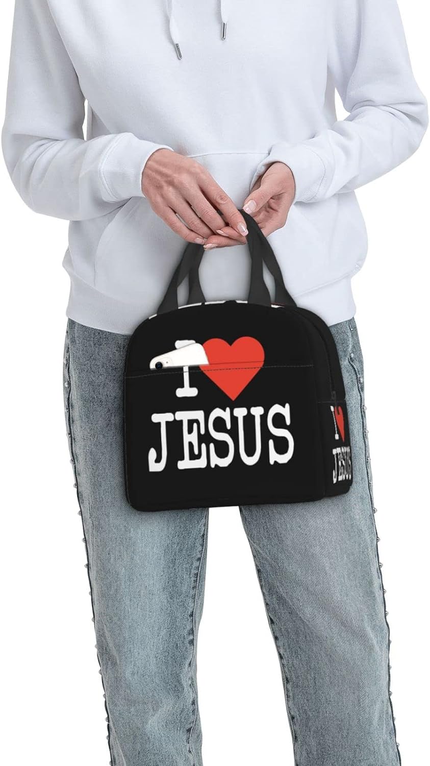 I Love Jesus Christian Lunch Bag claimedbygoddesigns