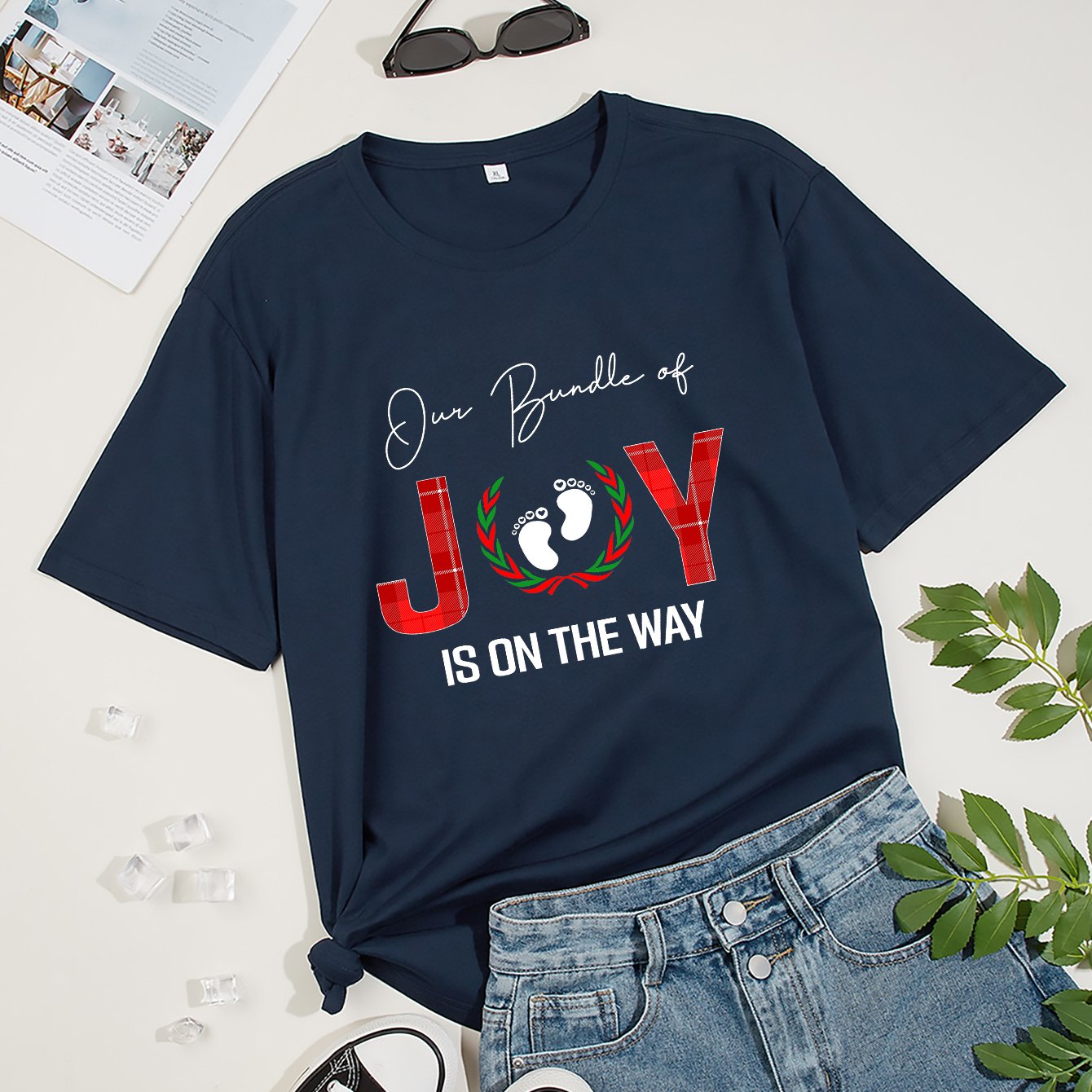 Our Bundle Of Joy Is On The Way Women's Christian Maternity T-shirt claimedbygoddesigns