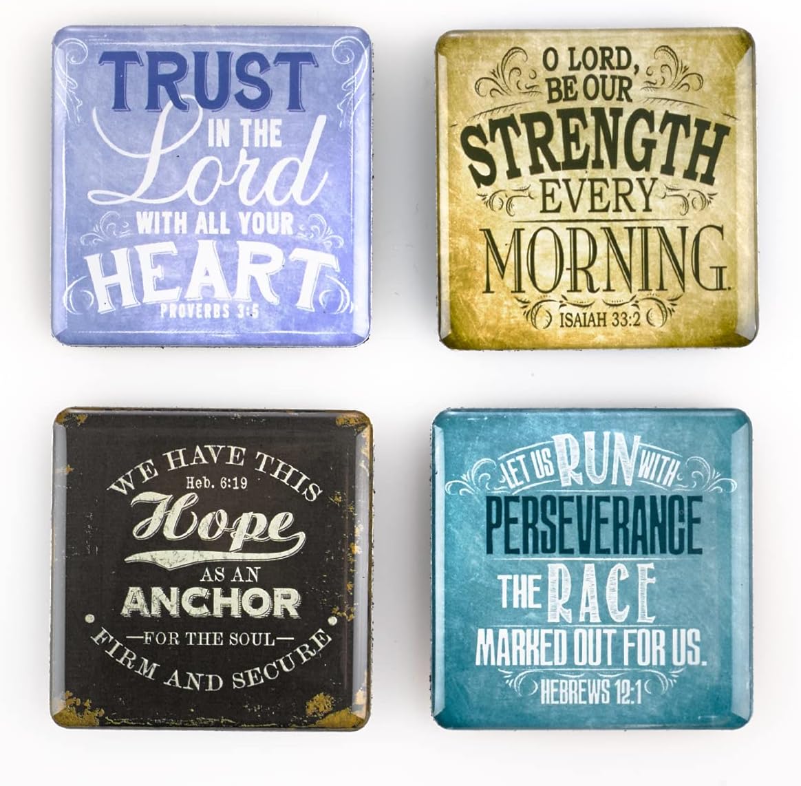 Christian Bible Fridge Magnet Set of 4 Christian Gift Idea claimedbygoddesigns