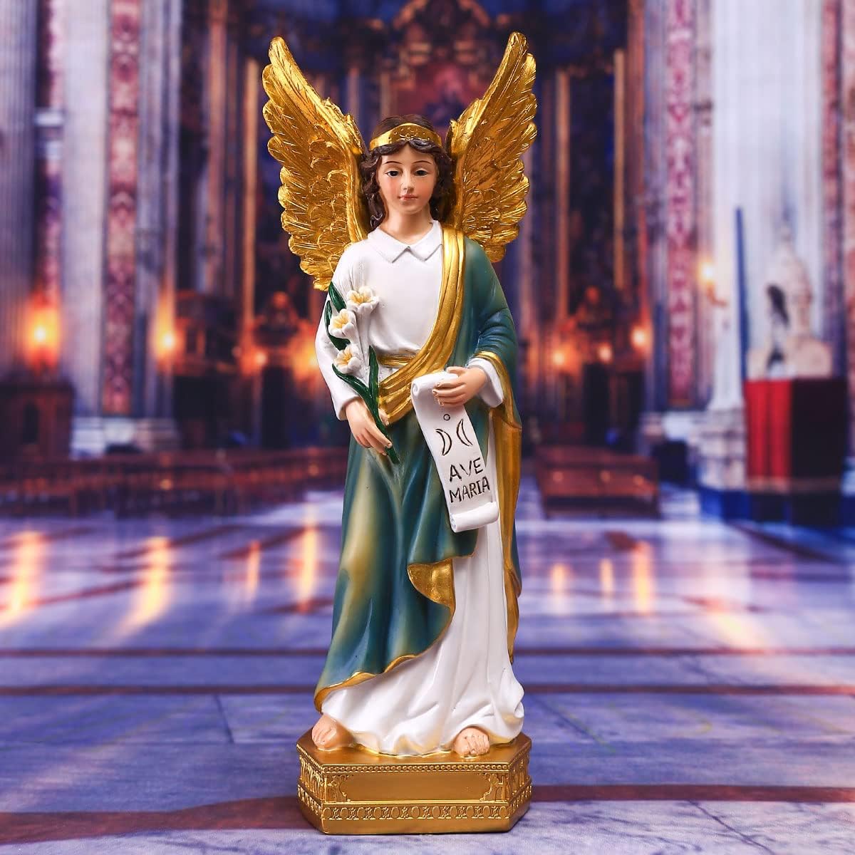 St. Gabriel The Archangel Religious figurine, 8in H claimedbygoddesigns