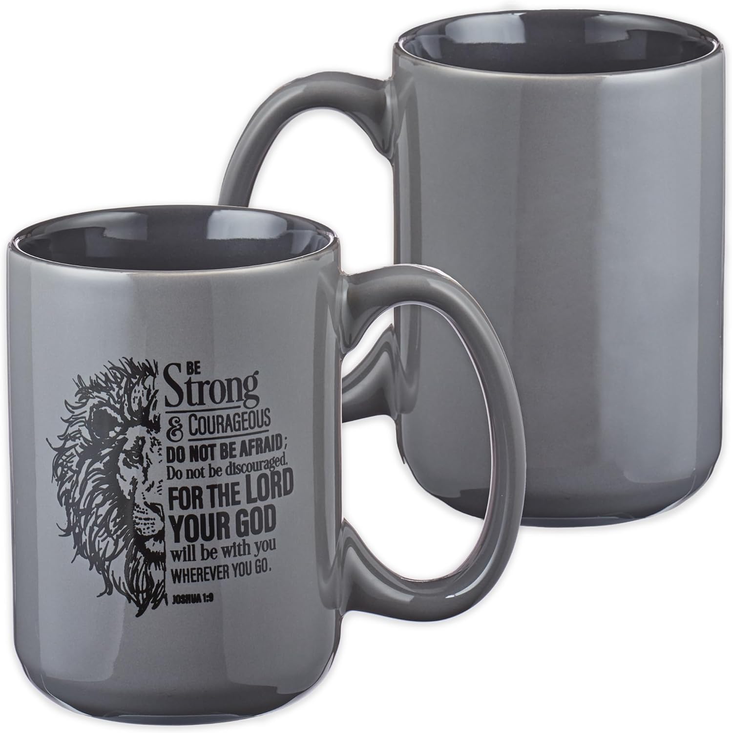 Be Strong & Courageous - Joshua 1:9 Christian Ceramic Mug 14 oz claimedbygoddesigns