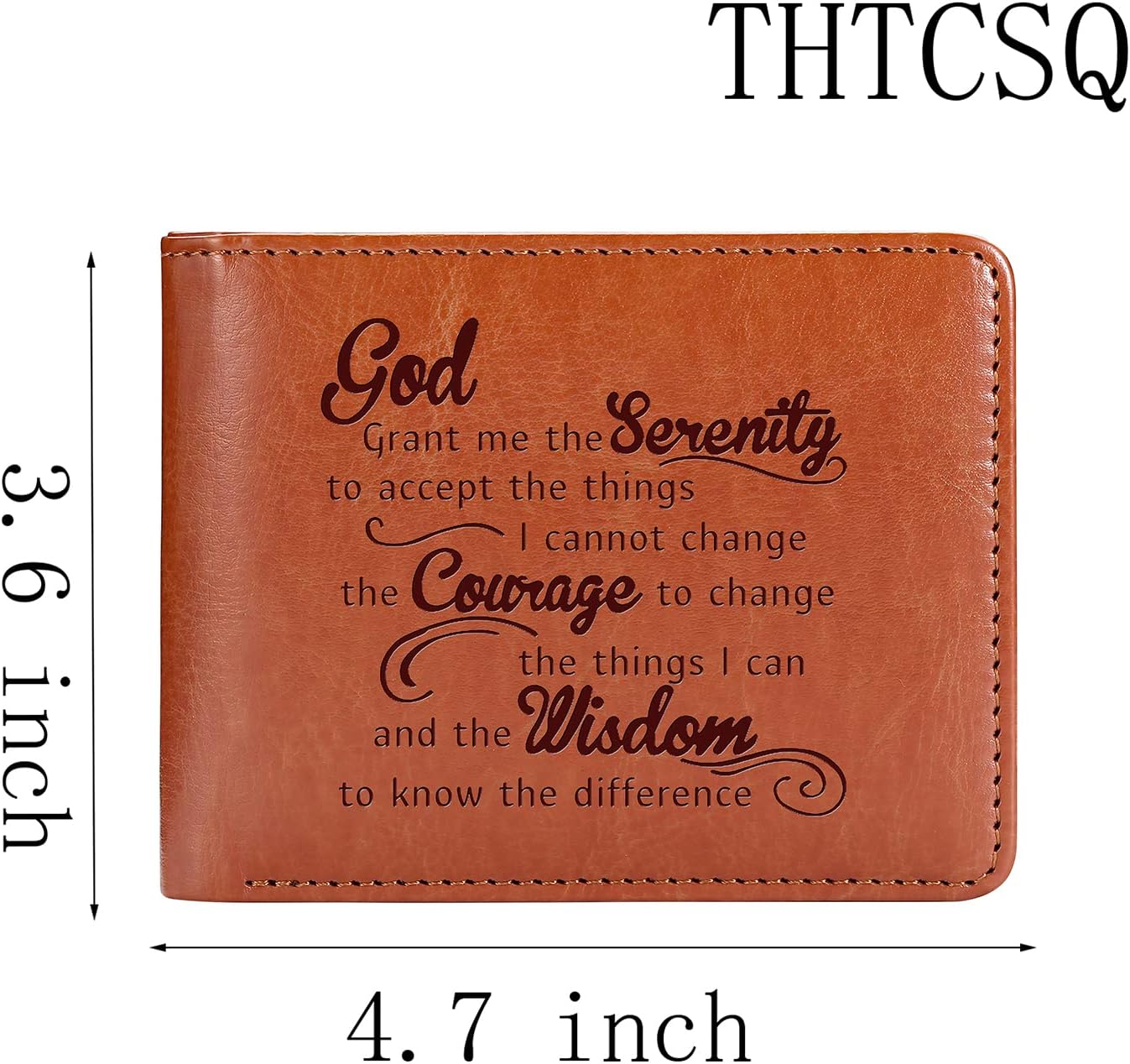 Serenity Prayer Leather Christian Wallet claimedbygoddesigns