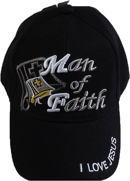 Man of Faith Christian Hat claimedbygoddesigns