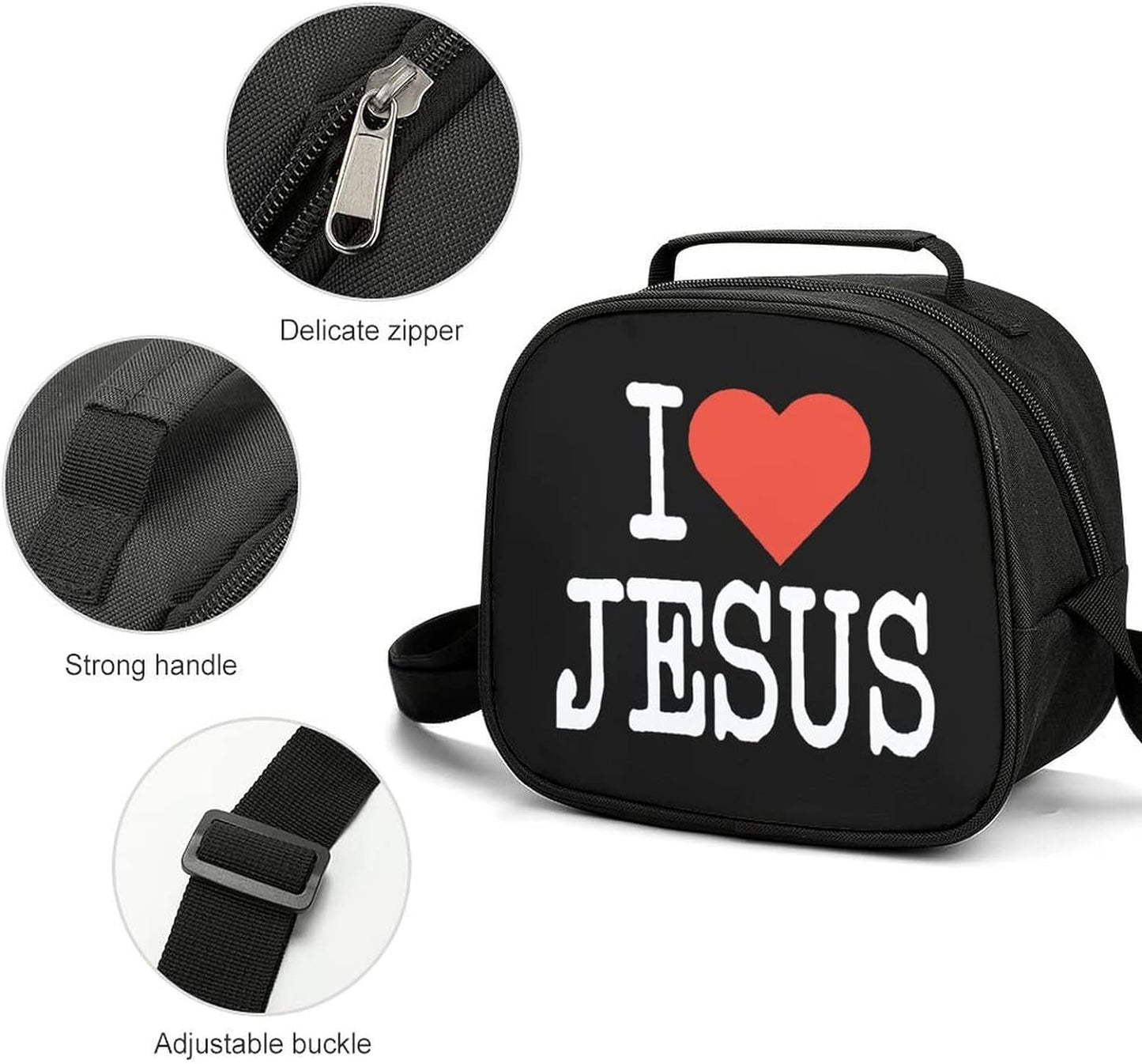 I Love Jesus Christian Lunch Bag claimedbygoddesigns