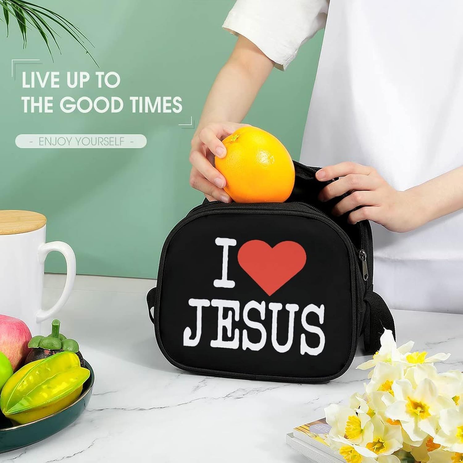 I Love Jesus Christian Lunch Bag claimedbygoddesigns