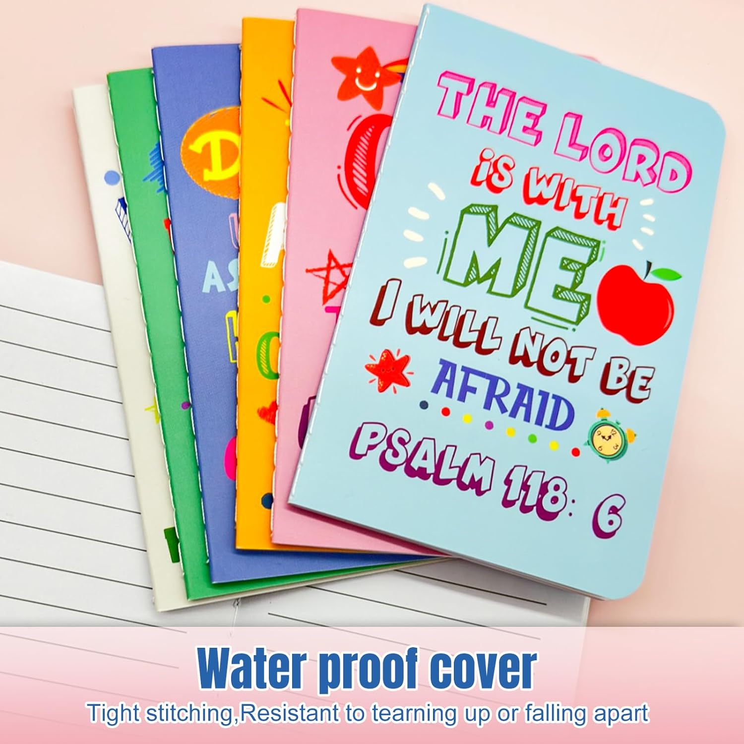 24Pcs Bible Verse Mini Religious Pocket Journals (Bible Colorful) claimedbygoddesigns
