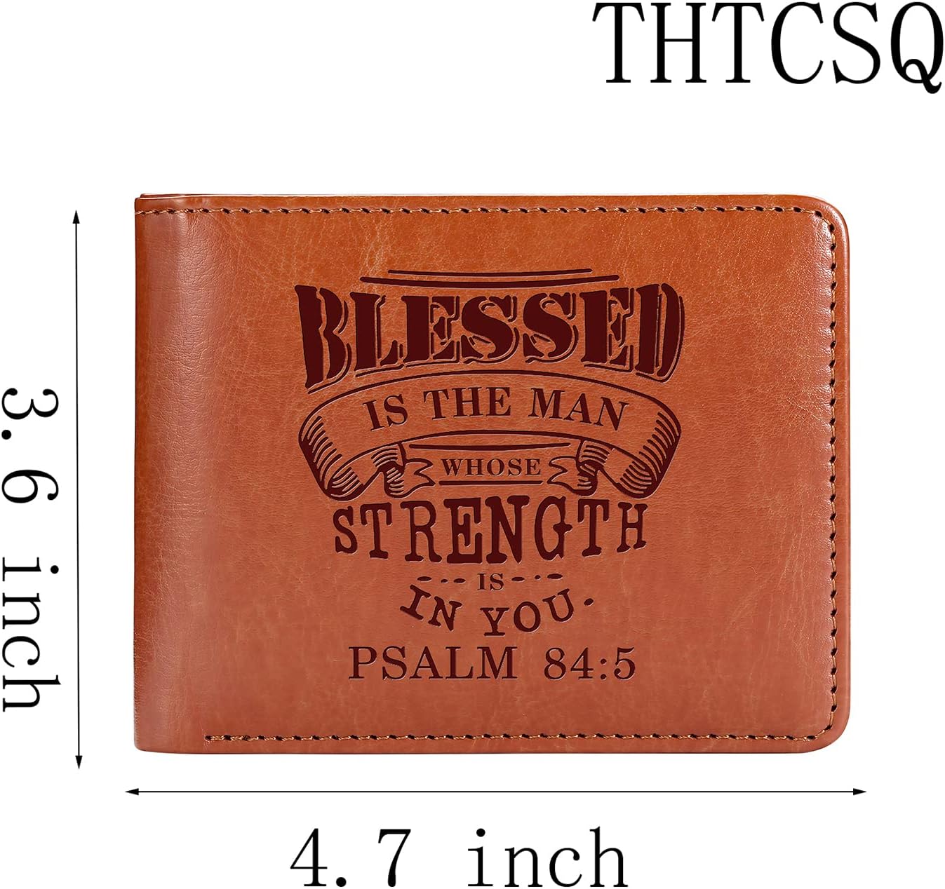 Blessed Is The Man Christian Leather Wallet claimedbygoddesigns
