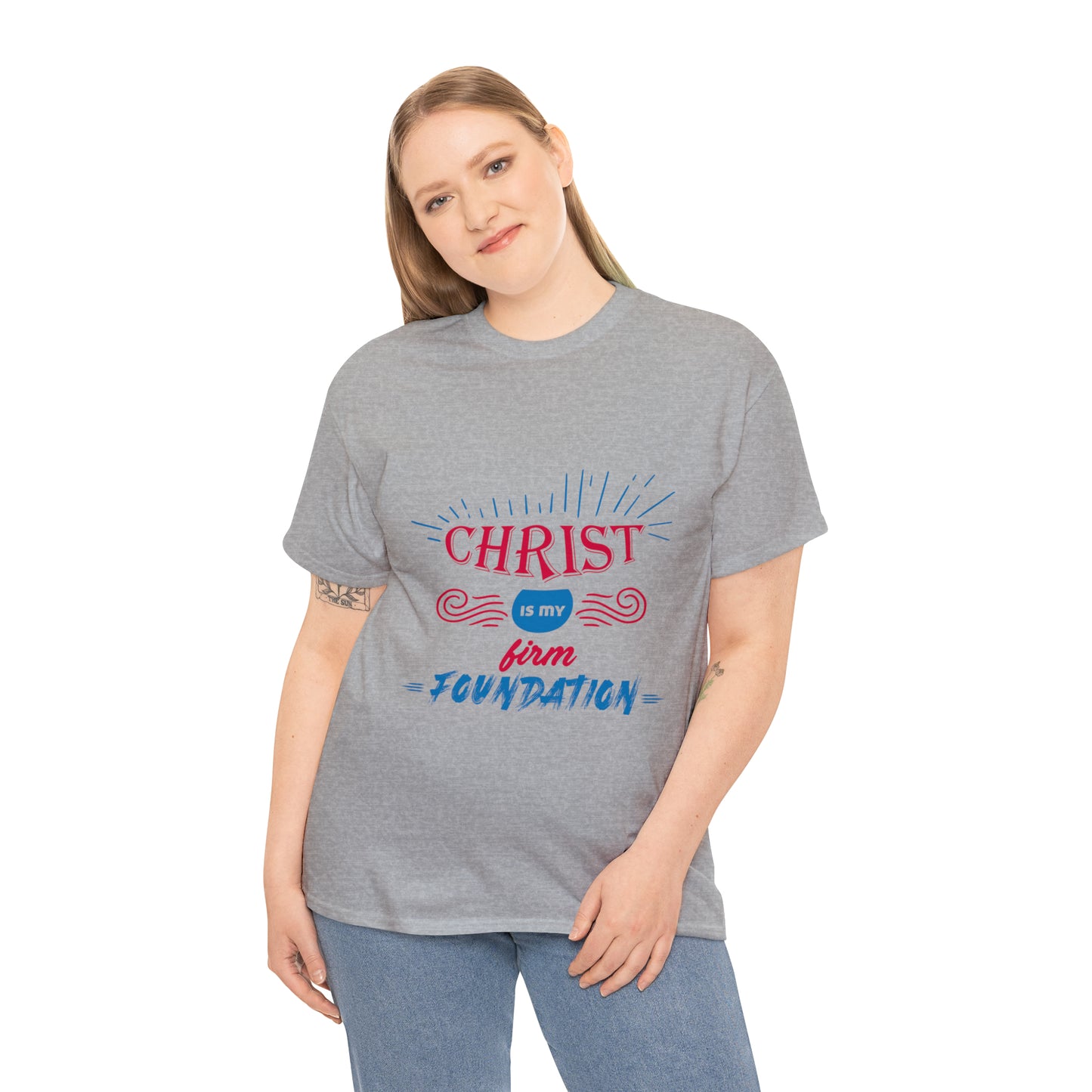 Christ Is My Firm Foundation Unisex Heavy Cotton Tee