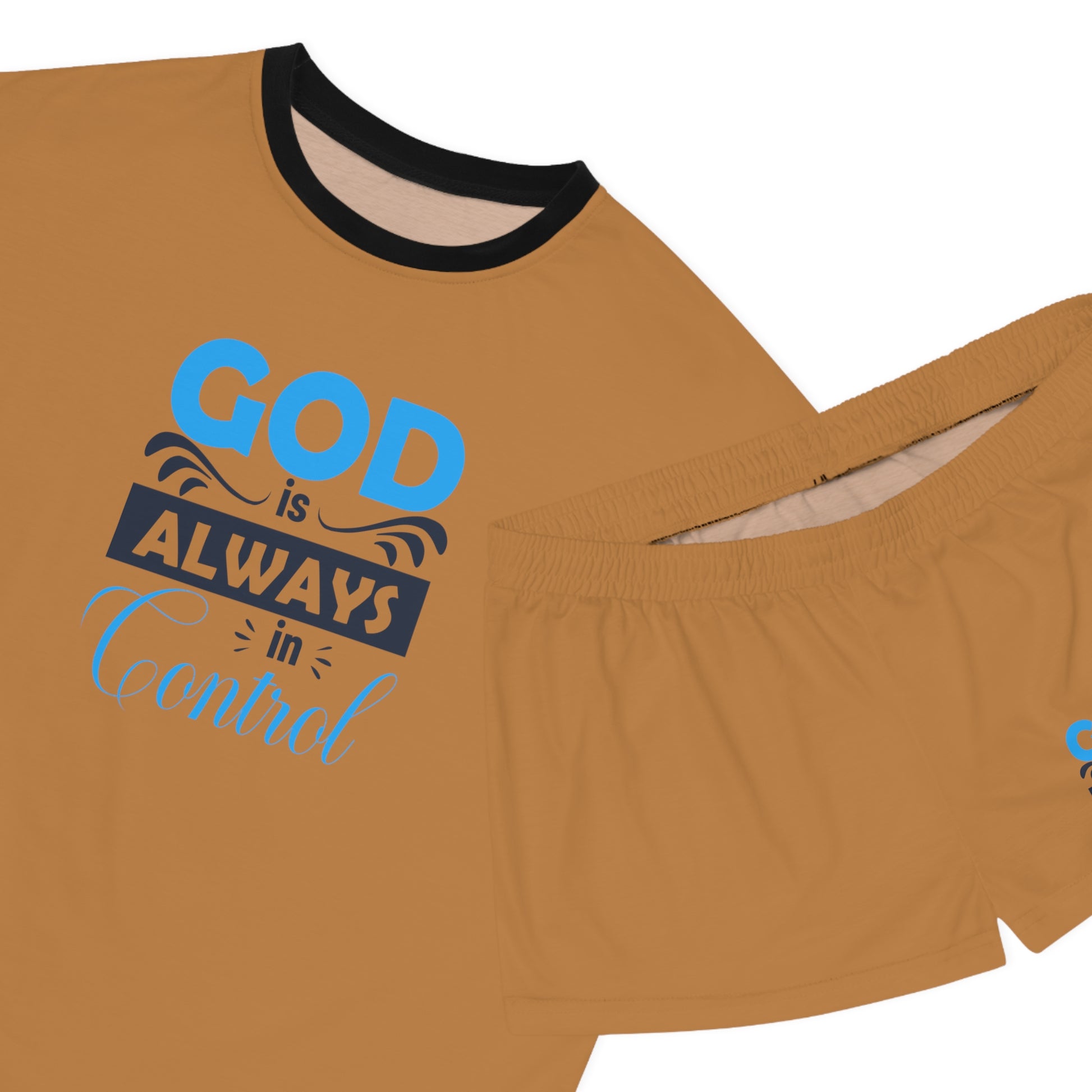 God Is Always In Control Women's Christian Short Pajama Set Printify