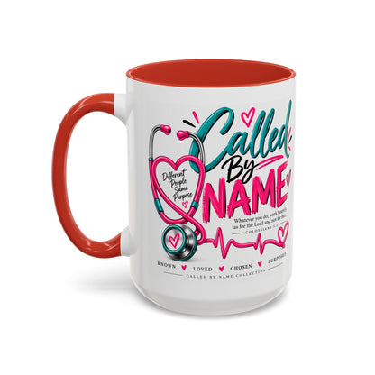 Called By Name Coffee Mug — Inspirational Nurse Stethoscope Design (11/15oz)