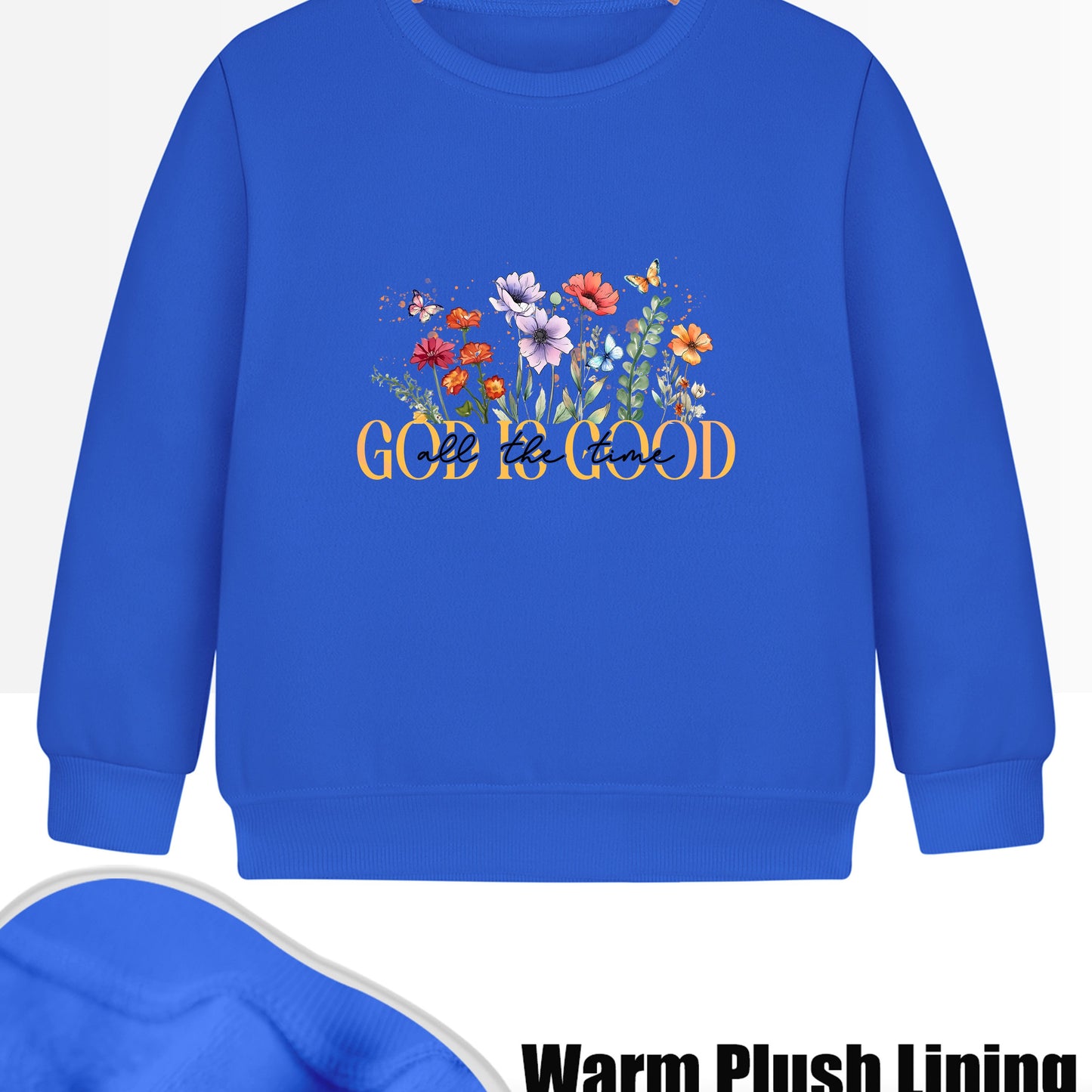 God Is Good Youth Christian Pullover Sweatshirt claimedbygoddesigns