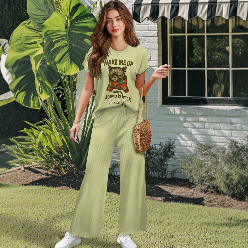 Wake Me Up When He's Here Funny Women's Christian Pajamas