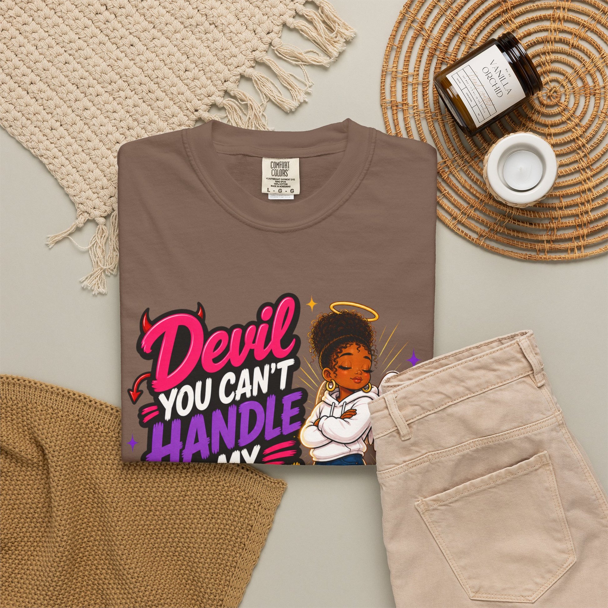 Devil You Can't Handle My Glow Up T-Shirt — Angel Girl Graphic Tee - ClaimedbyGodDesigns