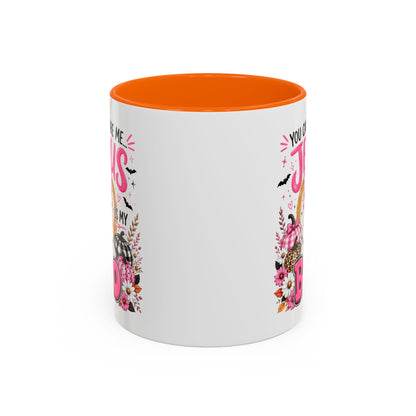 You Can’t Scare Me Jesus Is My Boo Coffee Mug — Halloween Christian Accent Mug