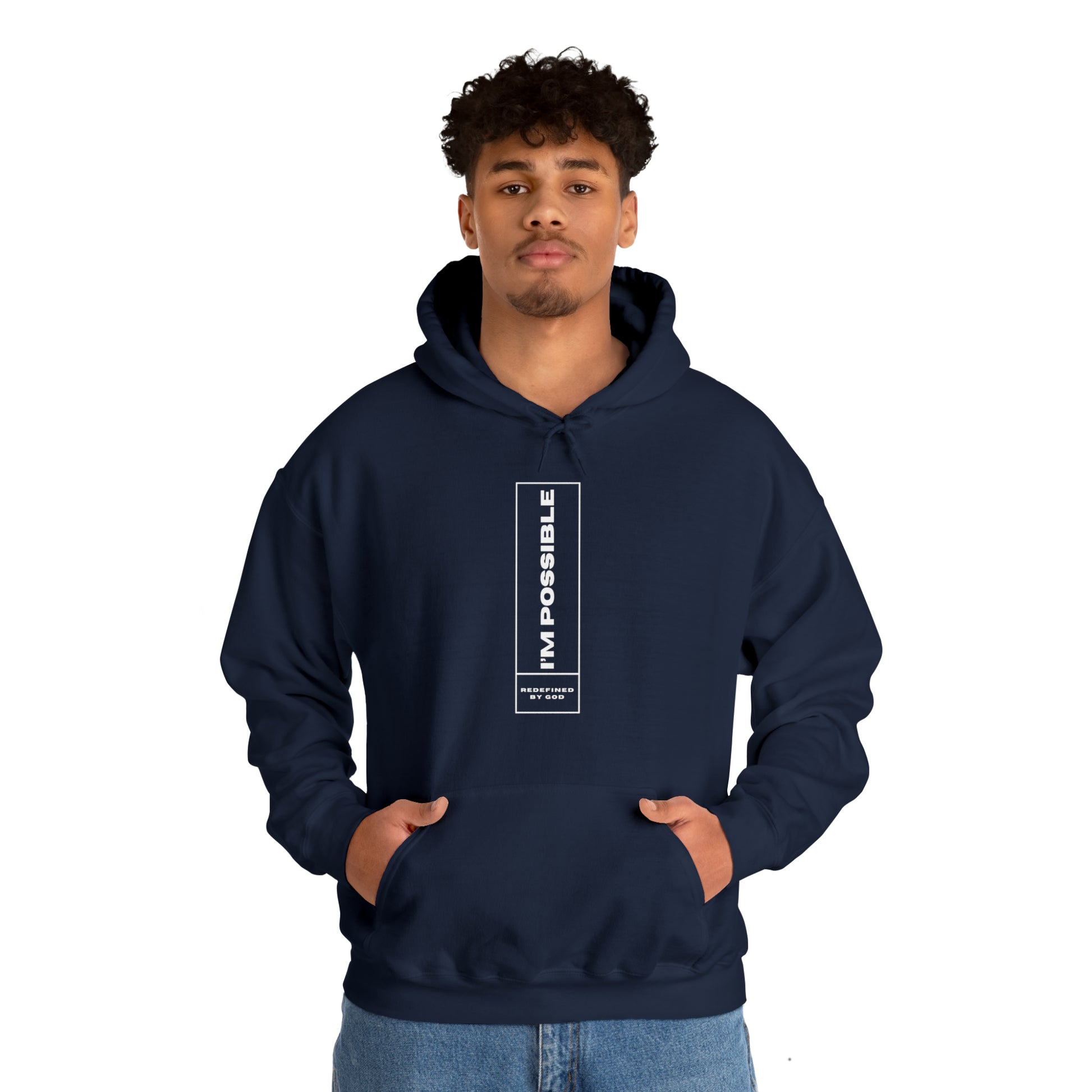 I'm Possible Redefined By God Unisex Hooded Sweatshirt Printify