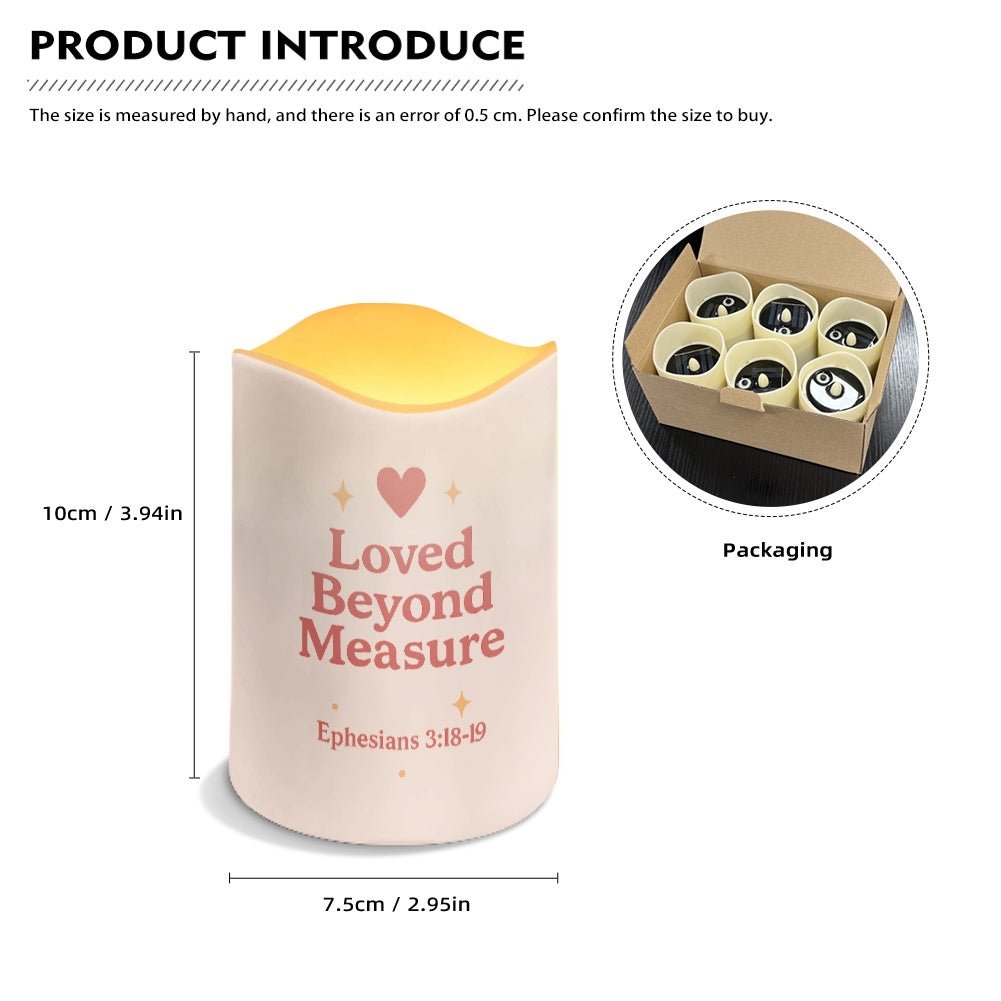 Love And Gratitude Christian Solar Wave Candles Set of 6 - ClaimedbyGodDesigns