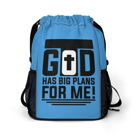 God Has Big Plans For Me Christian Waffle Cloth Drawstring Bag SALE-Personal Design