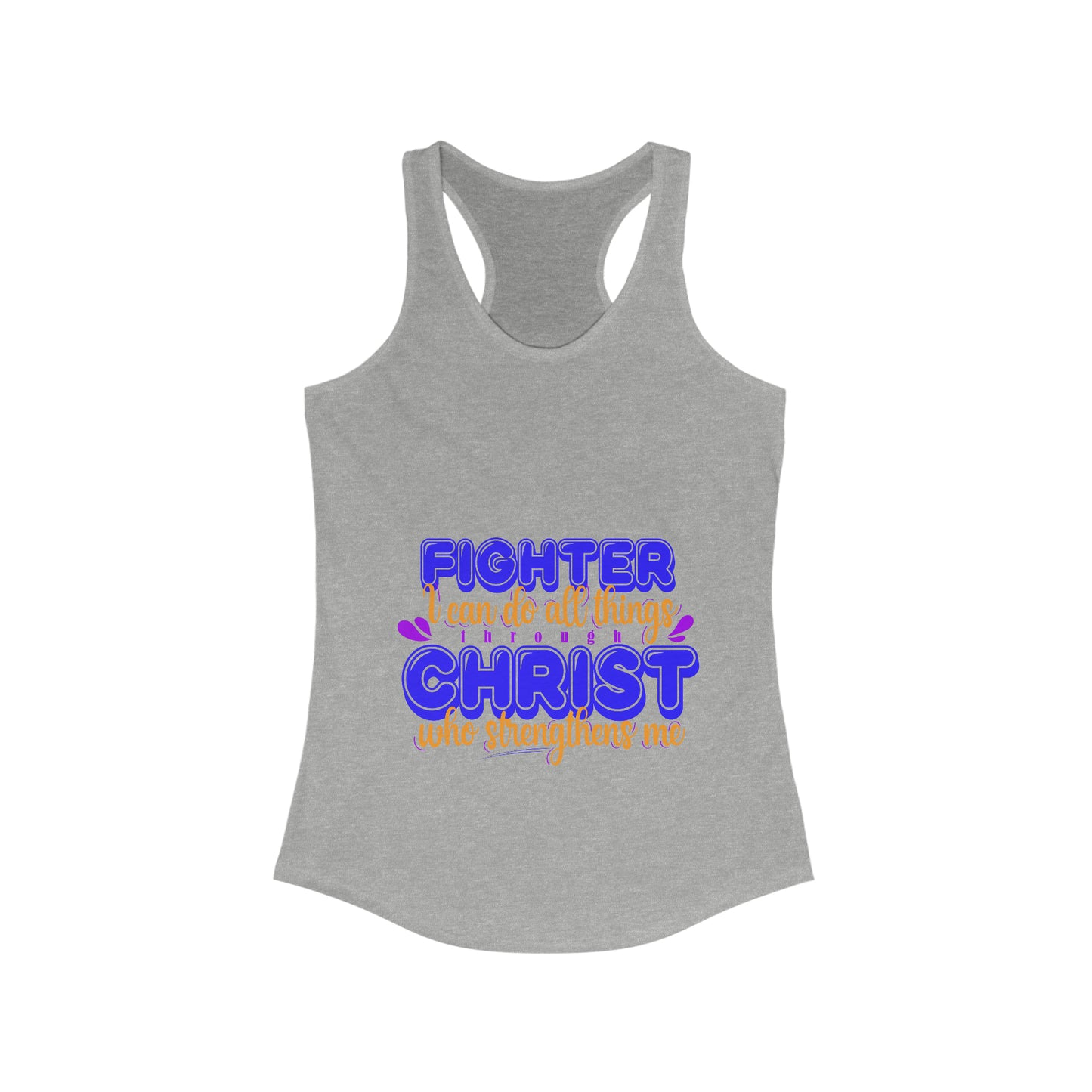 Fighter I Can Do All Things Through Christ Who Strengthens  Slim Fit Tank-top