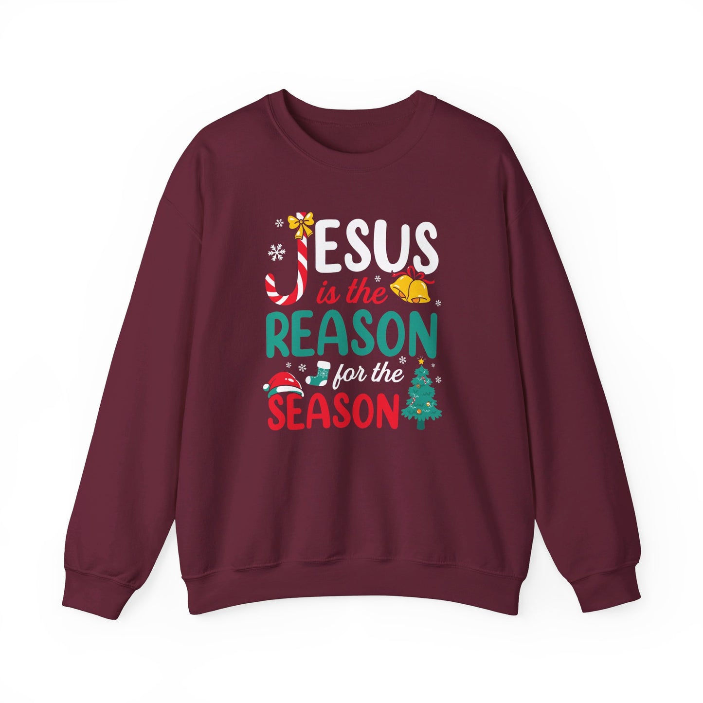 Jesus Is The Reason For The Season Christmas Unisex Heavy Blend™ Crewneck Christian Sweatshirt