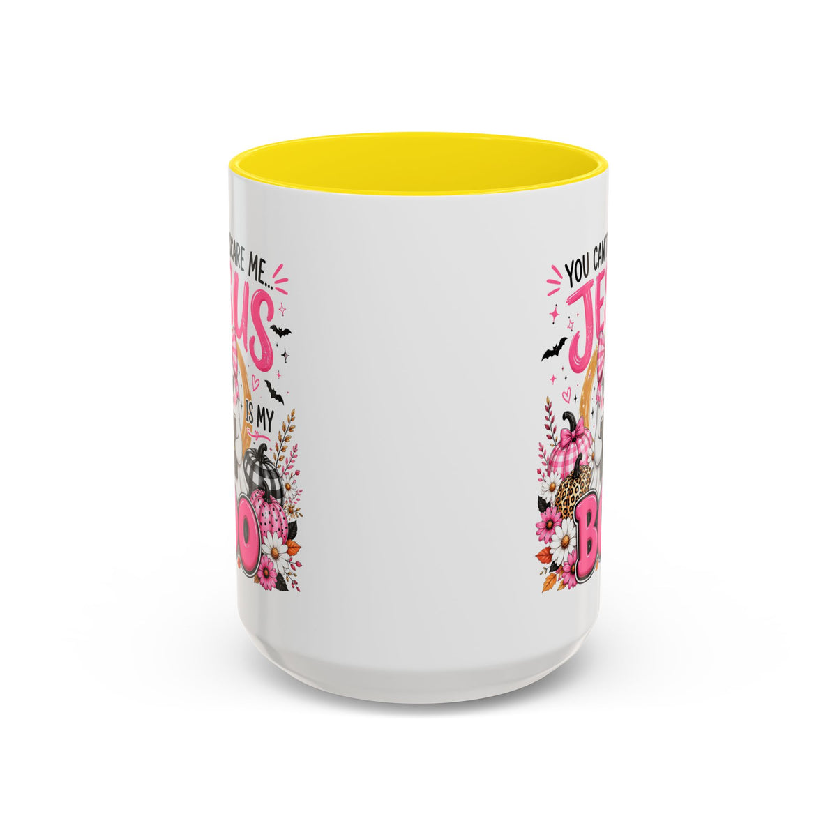 You Can’t Scare Me Jesus Is My Boo Coffee Mug — Halloween Christian Accent Mug
