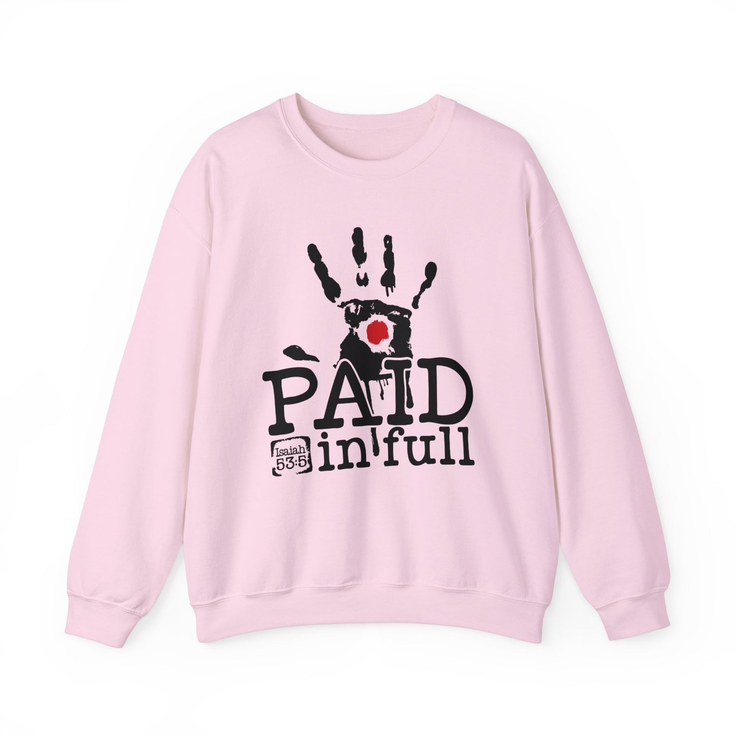 Paid In Full Jesus Paid It All Unisex Heavy Blend™ Crewneck Christian Sweatshirt