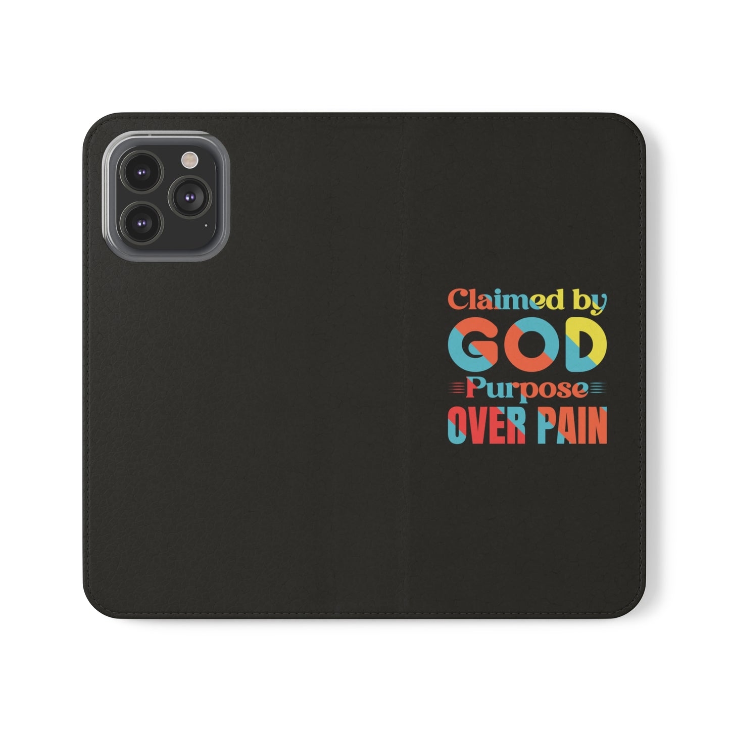 Claimed By God Purpose Over Pain Christian Phone Flip Cases Printify