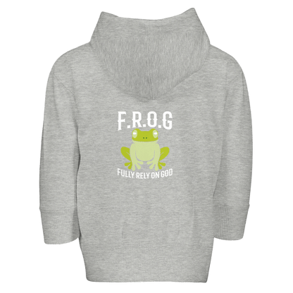 Fully Rely On Him Christian Toddler Zip Fleece Hooded Sweatshirt - ClaimedbyGodDesigns