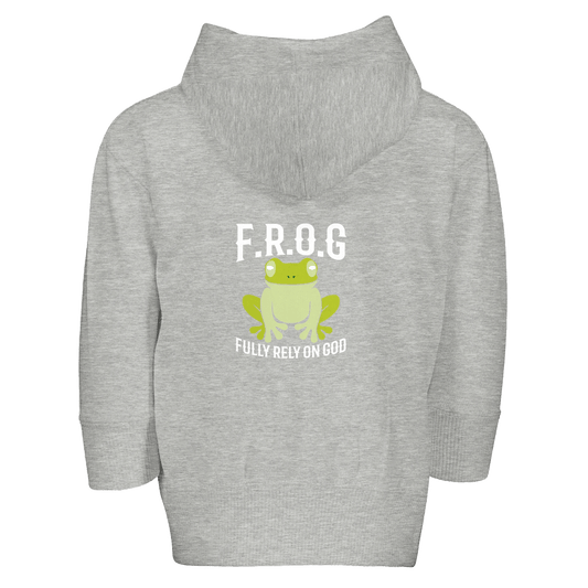 Fully Rely On Him Christian Toddler Zip Fleece Hooded Sweatshirt - ClaimedbyGodDesigns