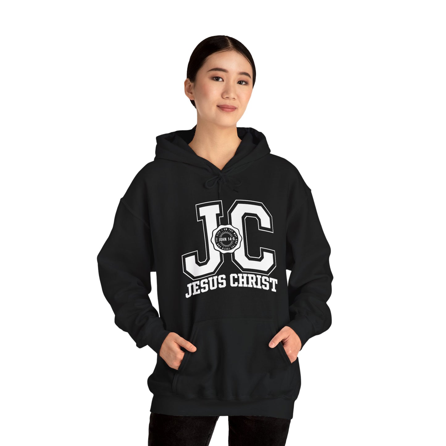 JC Jesus Christ Unisex Christian Hooded Pullover Sweatshirt