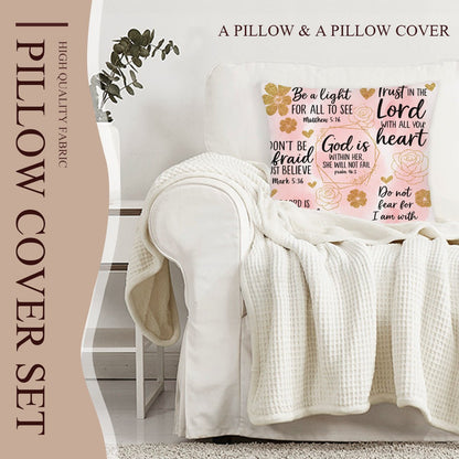 He Is Within Her Christian Throw Pillow - ClaimedbyGodDesigns