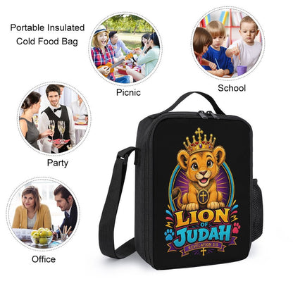 Lion Of Judah Christian 3 PCS Bag Set (Backpack, Lunch Bag and Pencil Case) - ClaimedbyGodDesigns