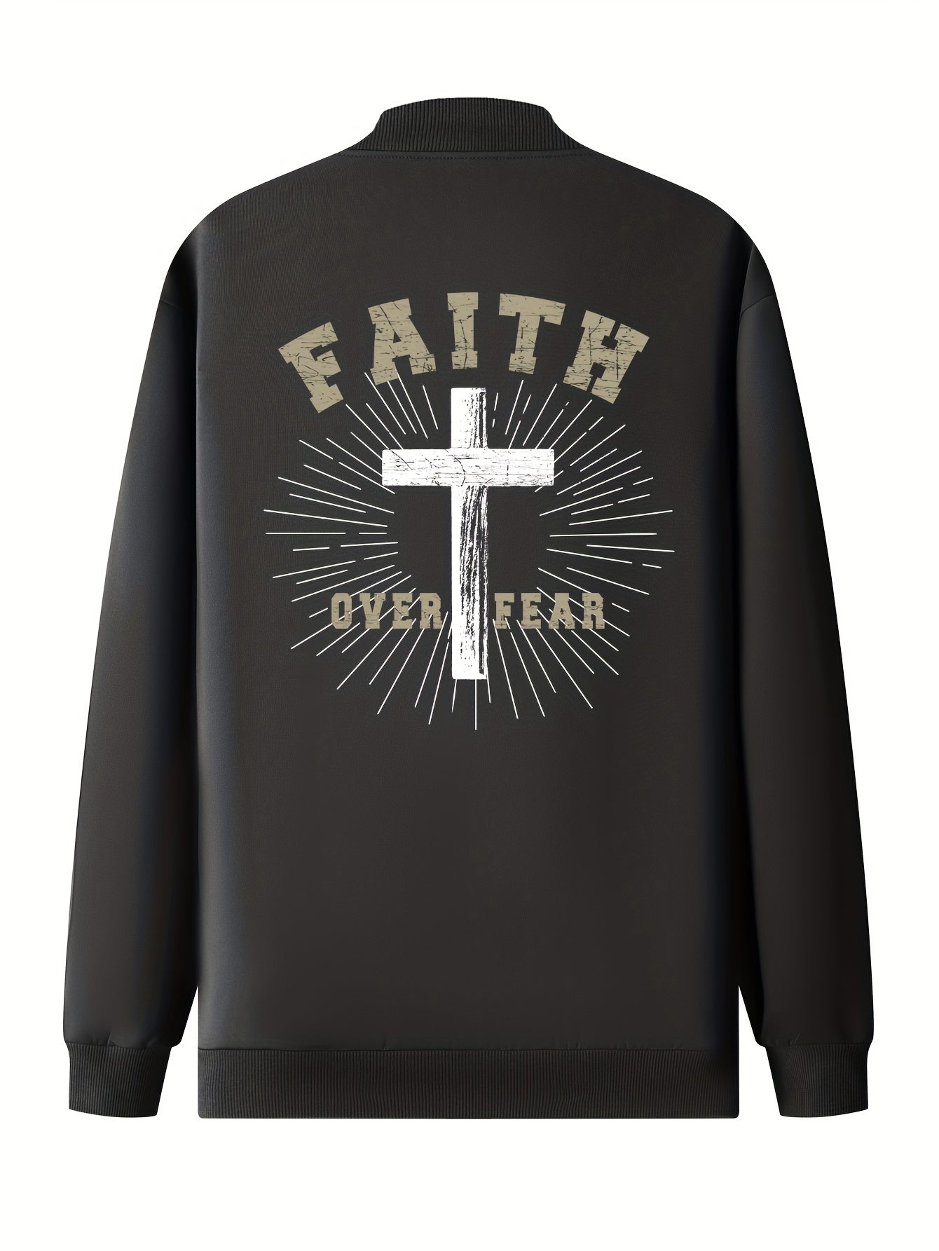 Faith Over Fear Men's Christian Jacket claimedbygoddesigns
