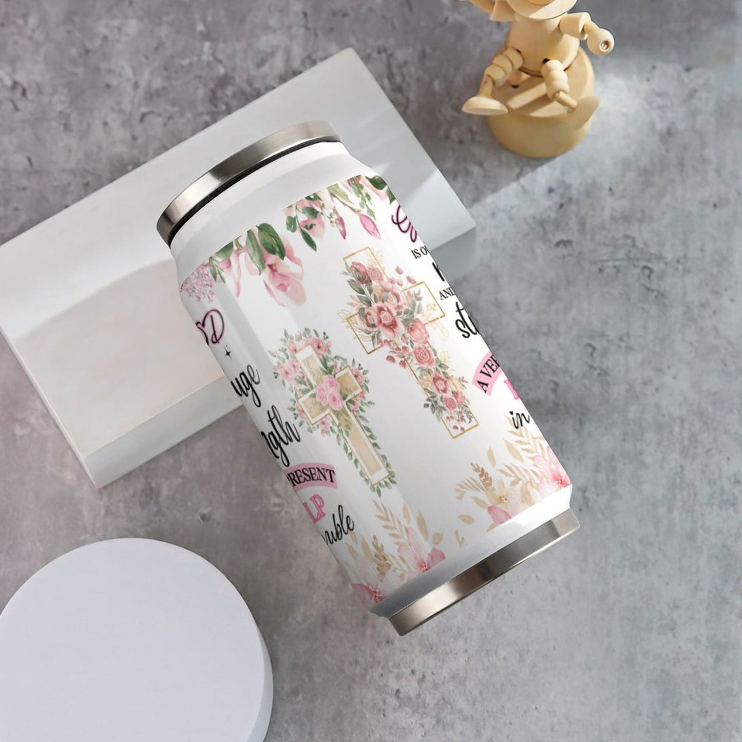 God Is My Refuge And Strength A Very Present Help In Trouble Christian Stainless Steel Tumbler with Straw SALE-Personal Design