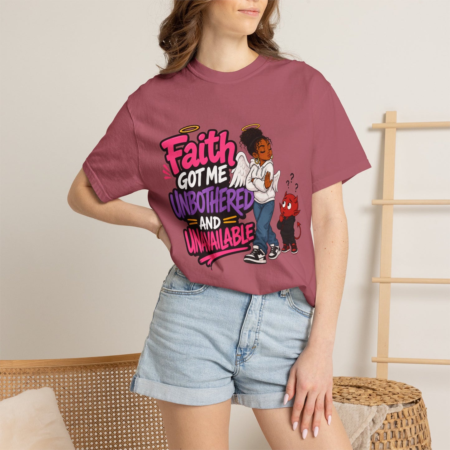 Faith Got Me Unbothered T-Shirt — Christian Inspirational Graphic Tee - ClaimedbyGodDesigns