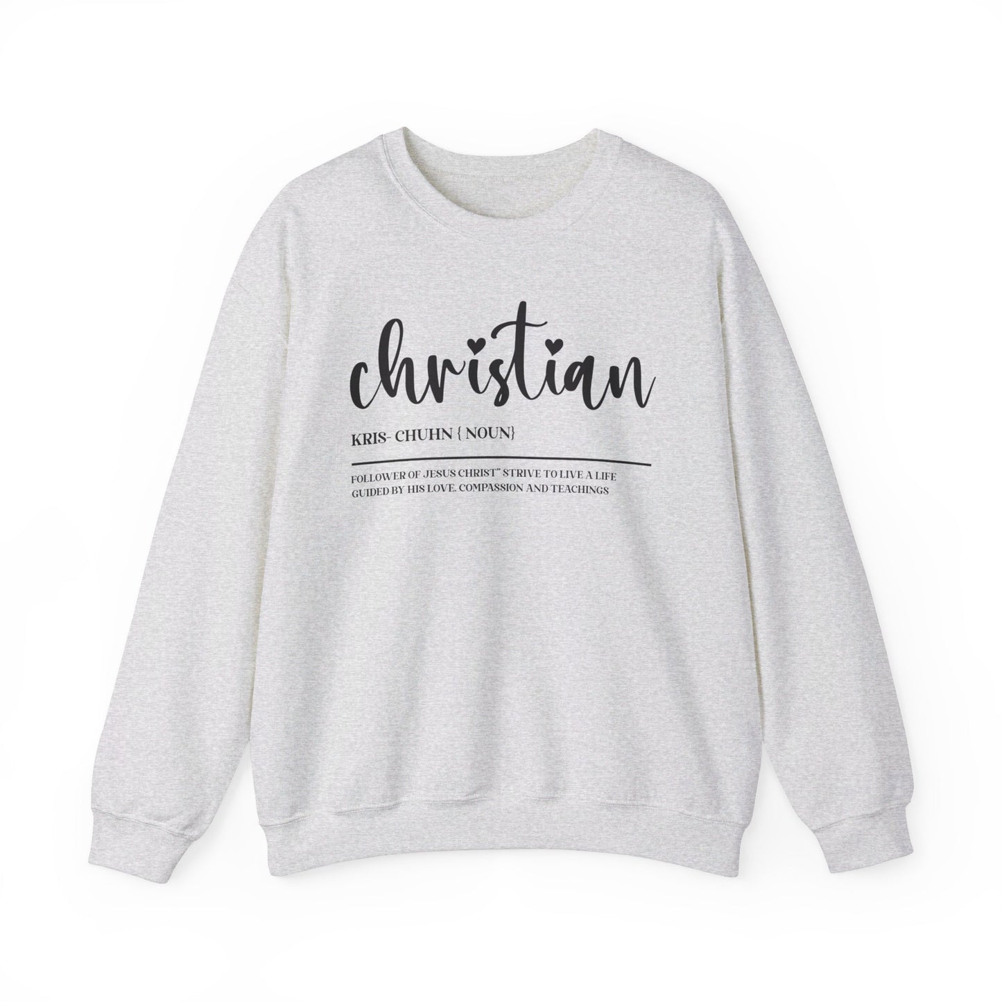 I Am A Christian Follower Of Christ  Unisex Heavy Blend™ Crewneck Christian Sweatshirt