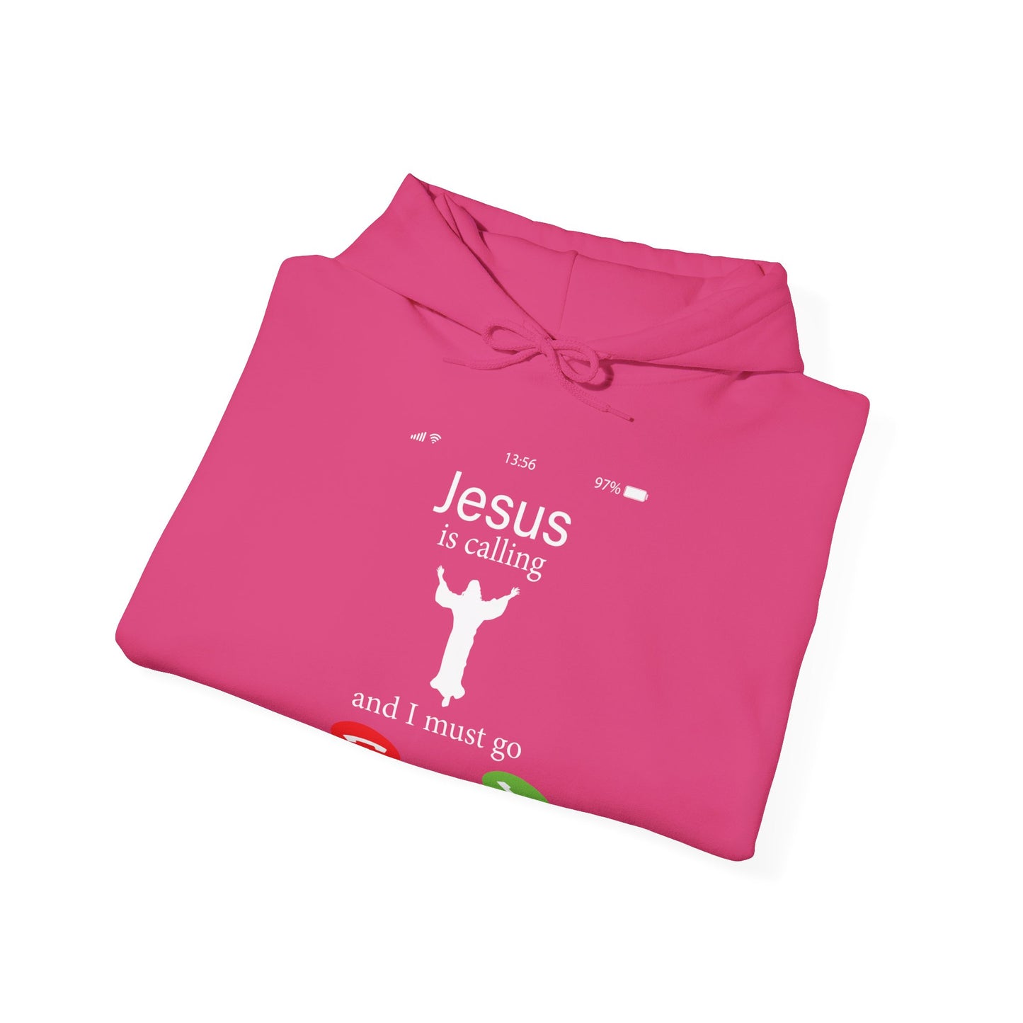 Jesus Is Calling And I Must Go Bible Emergency Numbers Funny  Unisex Christian Hooded Pullover Sweatshirt