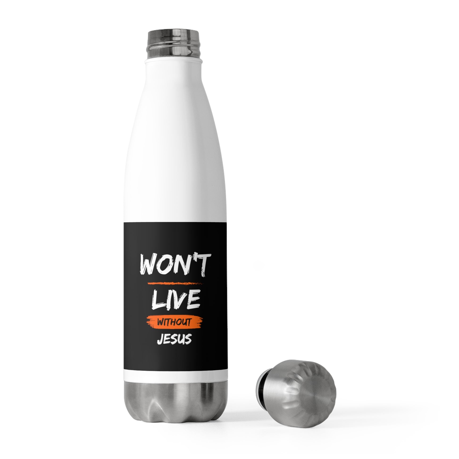 Won't Live Without Jesus Christian Insulated Bottle Printify