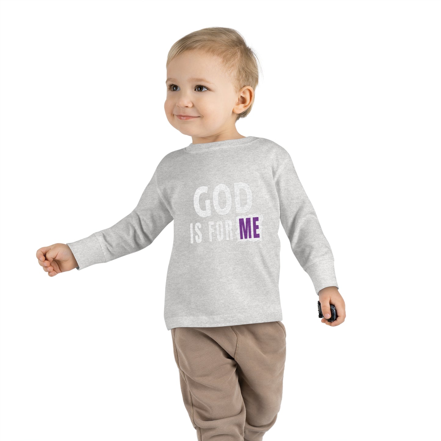 God Is For Me Toddler Christian Sweatshirt Printify