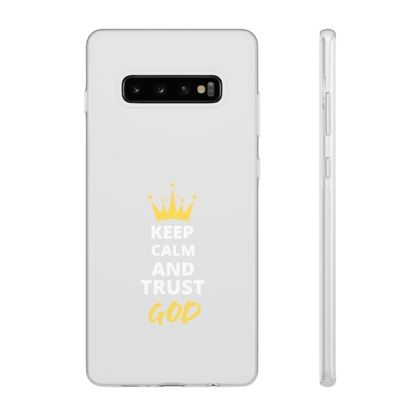 Keep Calm And Trust God Christian Flexi Phone Case Printify