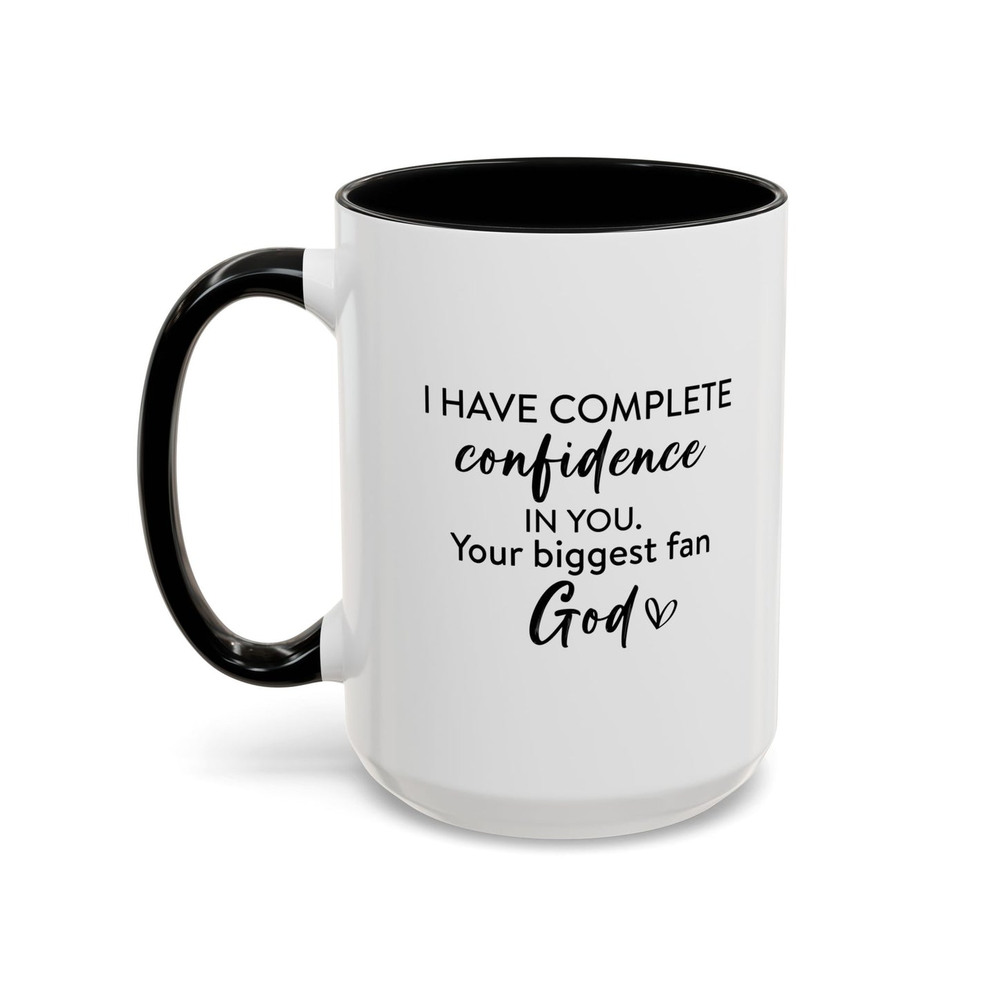 Christian Ceramic Mug- Godfidence Accent Coffee Mug (11, 15oz)