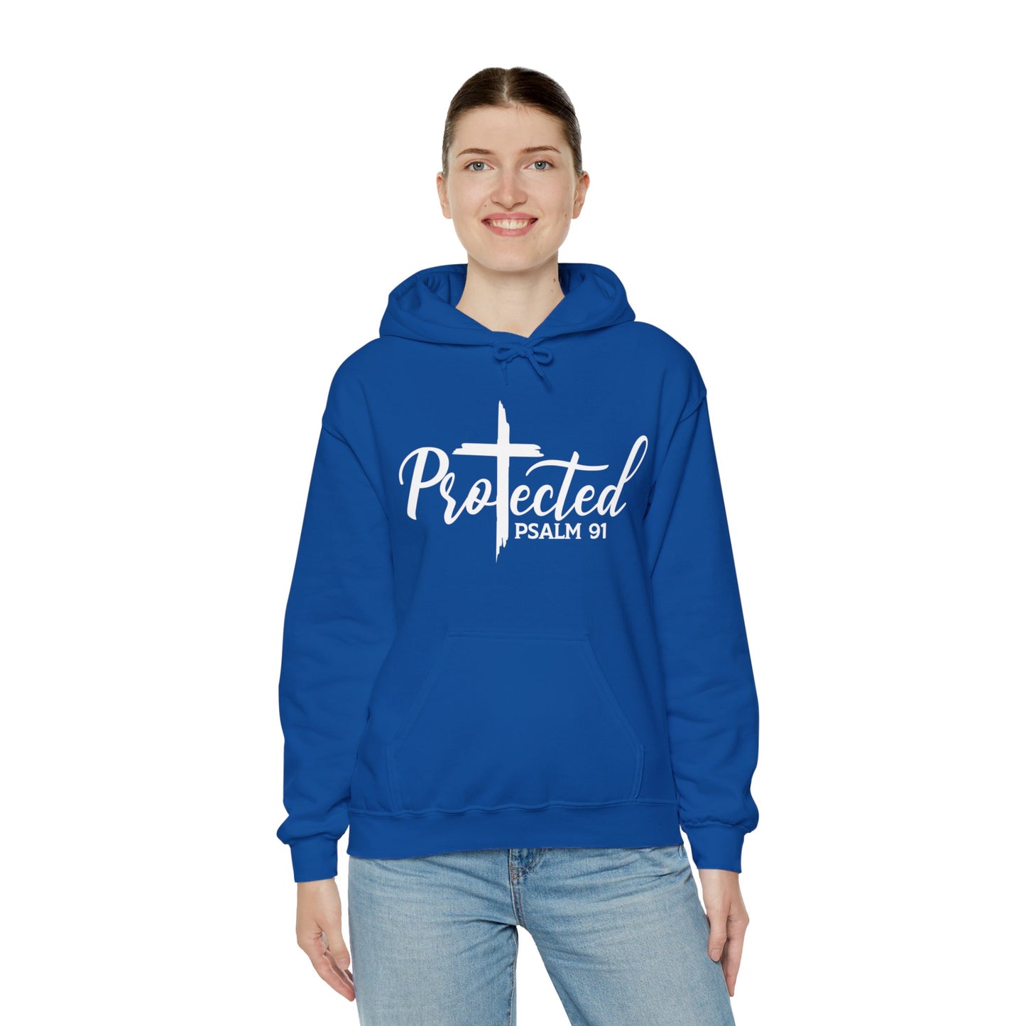 Psalm 91 Protected Unisex Christian Pullover Hooded Sweatshirt