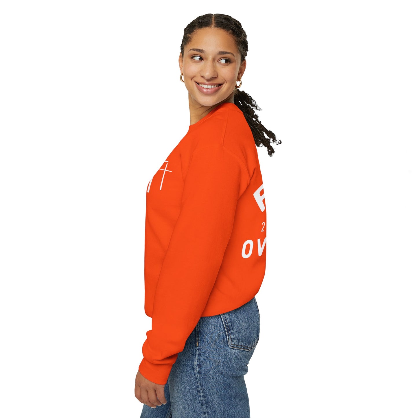 Faith Over Fear 3 Crosses  Unisex Heavy Blend™ Crewneck Christian Sweatshirt