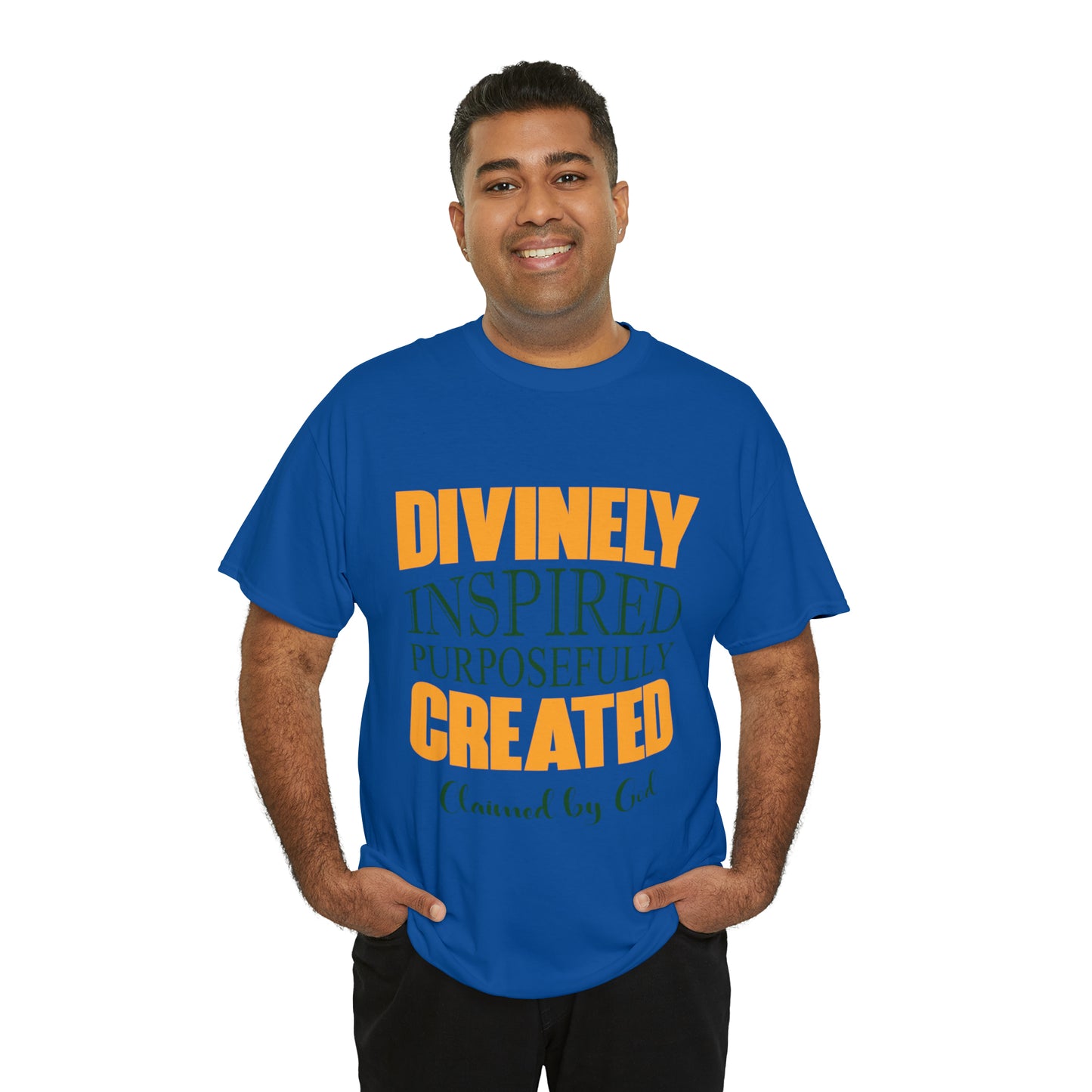 Divinely Inspired Purposefully Created Unisex Heavy Cotton Tee