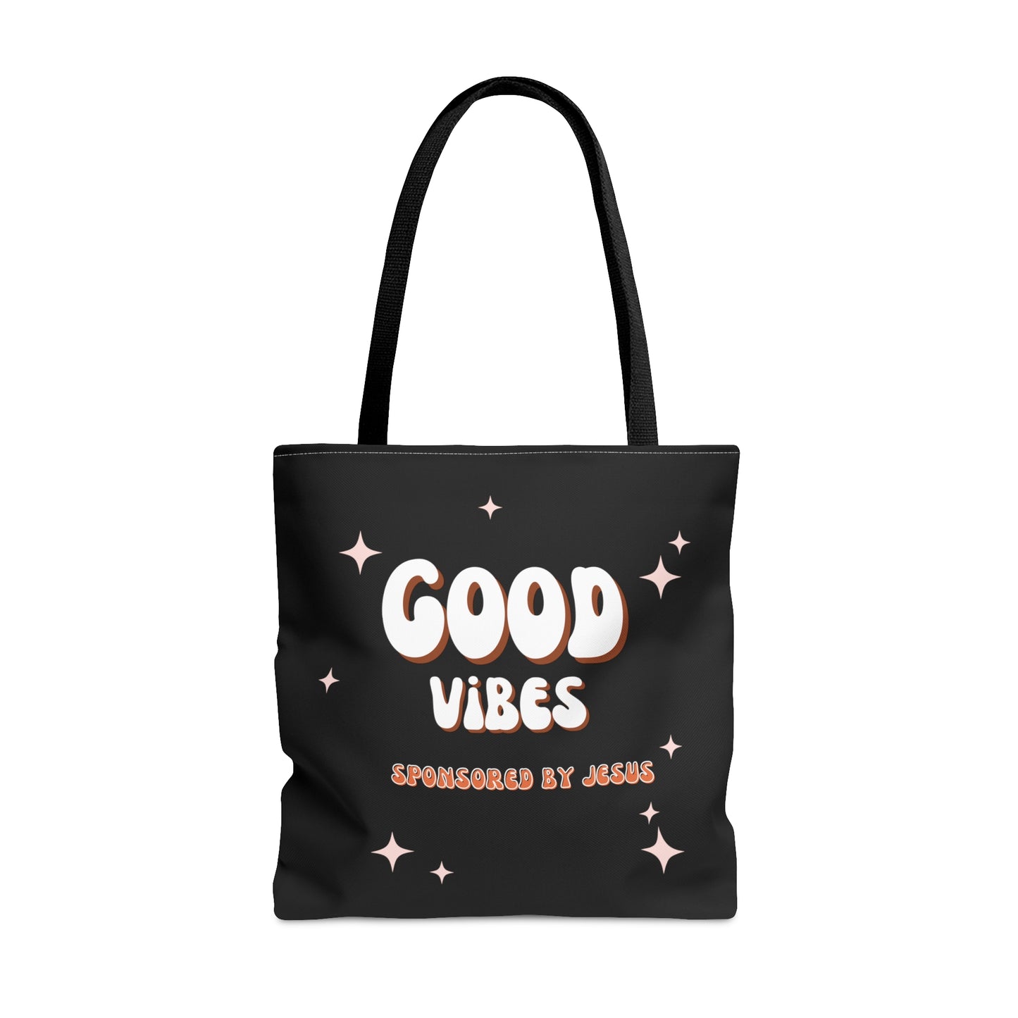 Good Vibes Sponsored By Jesus Christian Tote Bag Printify