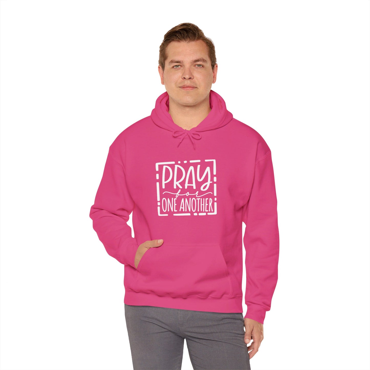 Pray For One Another Don't Quit Unisex Christian Pullover Hooded Sweatshirt